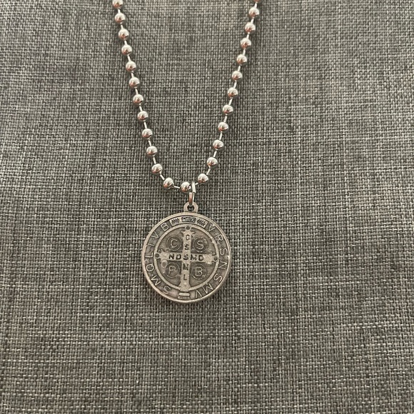 St Benedict Pax Cross Necklace Resin - Picture 3 of 5